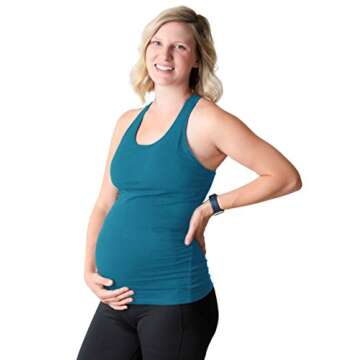 Movemama Maternity Workout Top with Cross Back Detail