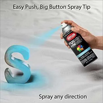 Krylon Fusion All-In-One Adhesive Spray Paint for Indoor/Outdoor Use, 12 oz, Baby Blue