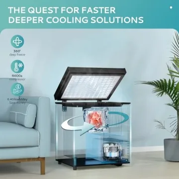 EUHOMY 1.8 Cu.Ft Compact Chest Freezer - Energy Saving