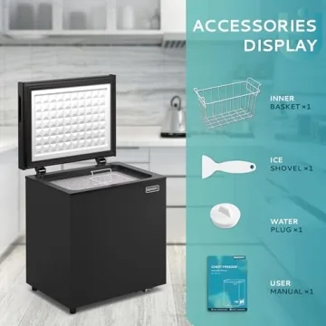 EUHOMY 1.8 Cu.Ft Compact Chest Freezer - Energy Saving