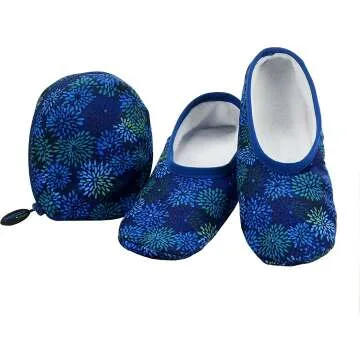 Snoozies Slipper Socks with Travel Pouch for Women