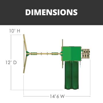 Gorilla Playsets 01-1057 Playmaker Deluxe Wooden Swing Set with Vinyl Canopy Roof, Dual Wave Slides, and Rock Climbing Wall, Redwood Stained Cedar