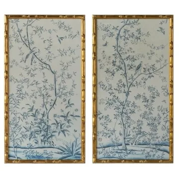 Elegant Bamboo Chinoiserie Art Panels for Home Decor