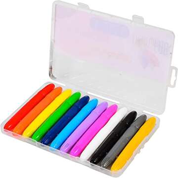 Easy Face Paint Crayons - Non-Toxic Face Painting Kit - 12 Colors Including Silver and Gold - Washab...