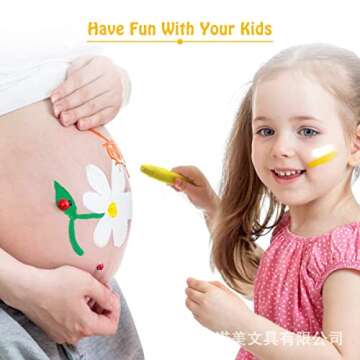 Easy Face Paint Crayons - Non-Toxic 12-Color Kit