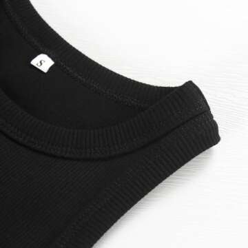 Artfish Women High Neck Rib-Knit Sleeveless Crop Top