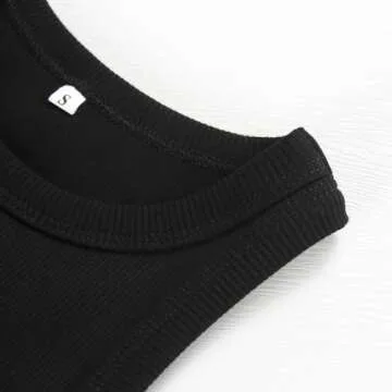 Artfish Women High Neck Rib-Knit Sleeveless Crop Top