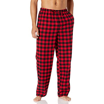 Amazon Essentials Red Buffalo Plaid Flannel Pajama Pants for Big & Tall