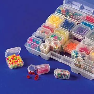 Cottage Mills DotBox Medium Set 53 pcs from 52 Storage Boxes in a Carrying Case. It’s the Ultimate Small Item Storage System. Perfect for Bead, Jewelry, Craft and Small Part Storage.