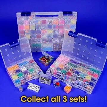 Cottage Mills DotBox Medium Set 53 pcs from 52 Storage Boxes in a Carrying Case. It’s the Ultimate Small Item Storage System. Perfect for Bead, Jewelry, Craft and Small Part Storage.