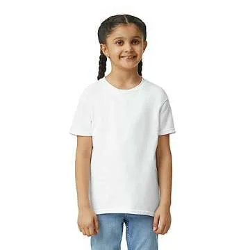 Gildan Youth Ultra Cotton T-Shirt, Style G2000B, 2-Pack, White, Medium