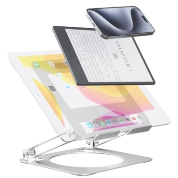 Syaoone Upgraded Tablet Stand, Adjustable Ipad Stand, Ipad Pro 12.9 Stand, Aluminum Portable Up to 1...