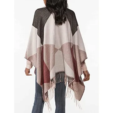 Moss Rose Women's Travel Poncho - Stylish Fall Wrap
