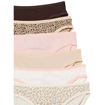 Amazon Essentials Women's Cotton Bikini Briefs Pack of 6