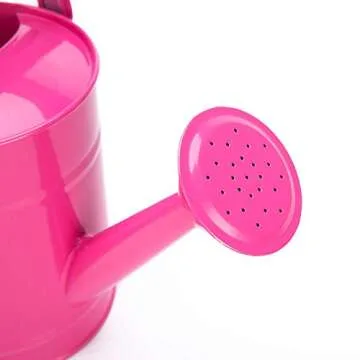 Sungmor 1.5L (or 51oz) Pink Metal Watering Can - Kids Children Garden Outdoor Watering Bucket - Small Portable Indoor Watering Equipment with Anti-Rust Powder Coating Treatment and Beautiful Color