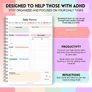 ADHD Daily Planner for Neurodivergent Adults - Organize & Focus