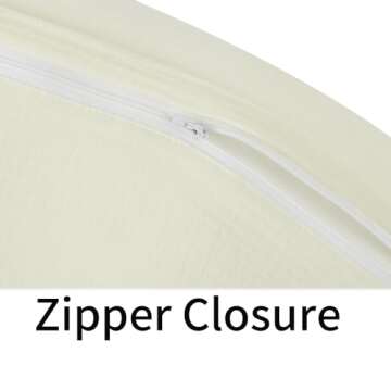 Onacosht Muslin Nursing Pillow Cover Soft 100% Cotton Feeding Pillow Slipcover Fits Standard Infant Nursing Pillow for Baby Boy and Girl, Ivory White