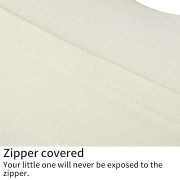 Onacosht Muslin Nursing Pillow Cover Soft 100% Cotton Feeding Pillow Slipcover Fits Standard Infant Nursing Pillow for Baby Boy and Girl, Ivory White