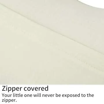 Onacosht Muslin Nursing Pillow Cover Soft 100% Cotton Feeding Pillow Slipcover Fits Standard Infant Nursing Pillow for Baby Boy and Girl, Ivory White