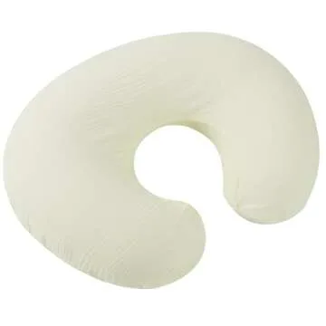 Onacosht Muslin Nursing Pillow Cover Soft 100% Cotton Feeding Pillow Slipcover Fits Standard Infant Nursing Pillow for Baby Boy and Girl, Ivory White