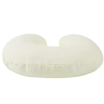 Onacosht Muslin Nursing Pillow Cover Soft 100% Cotton Feeding Pillow Slipcover Fits Standard Infant Nursing Pillow for Baby Boy and Girl, Ivory White