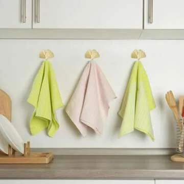 MOROBOR Decorative Leaves Iron Hooks, 4pcs Ginkgo Leaf Shape Wall Mounted Hooks Modern Key Holder Wall Mounted Gold Single Prong Hat Hanger for Hallways Living Room Home Office Decoration