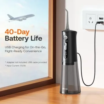 Bitvae Water Dental Flosser - Cordless, Rechargeable, IPX7 Waterproof