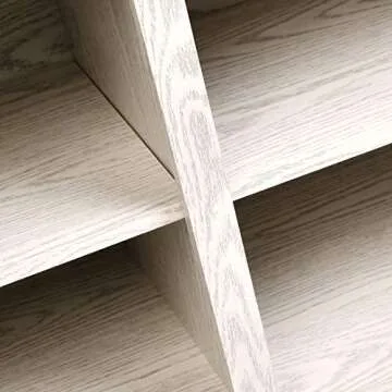 ROCKPOINT 58inch TV Stand Media Console for TV’s up to 65 Inches, Home Living Room Storage Console, Entertainment Center with 4 Open Storage Shelves, Modern TV Console Table (White)