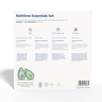 Mustela Baby Bath Time Essentials Gift Set - Natural & Plant-Based Baby Skin Care - 4 Items Set