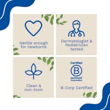 Mustela Baby Bath Time Essentials Gift Set - Natural & Plant-Based Baby Skin Care - 4 Items Set