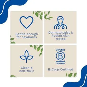 Mustela Baby Bath Time Essentials Gift Set - Natural & Plant-Based Baby Skin Care - 4 Items Set