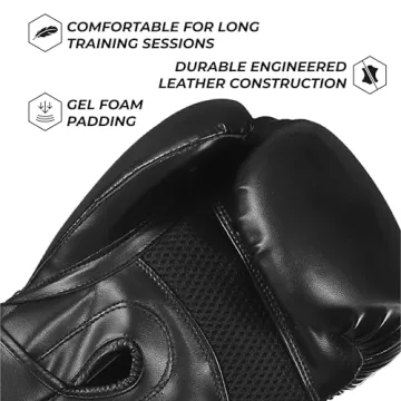 Sanabul Essential Gel Boxing Gloves for Kickboxing - 16 oz