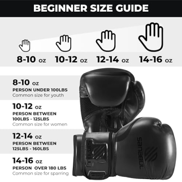 Sanabul Essential Gel Boxing Gloves for Kickboxing - 16 oz