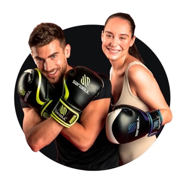 Sanabul Essential Gel Boxing Gloves for Kickboxing - 16 oz