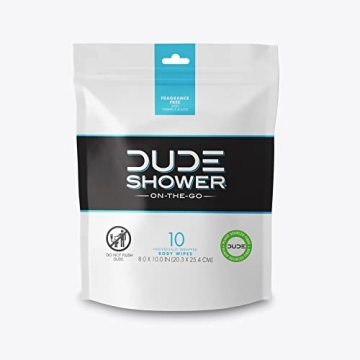 DUDE Wipes: On-The-Go Shower Wipes 10 Pack