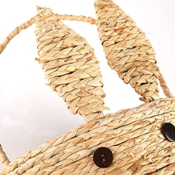 Juegoal Easter Bunny Woven Basket for Kids at Parties