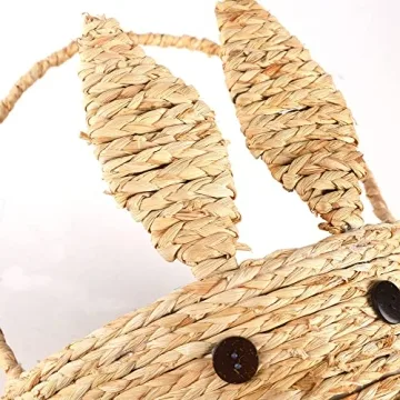 Juegoal Easter Bunny Woven Basket for Kids at Parties