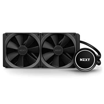 NZXT Kraken X63 280mm - RL-KRX63-01 - AIO RGB CPU Liquid Cooler - Rotating Infinity Mirror Design - Improved Pump - Powered By CAM V4 - RGB Connector - Aer P 140mm Radiator Fans,Black,Kraken X Gen 3