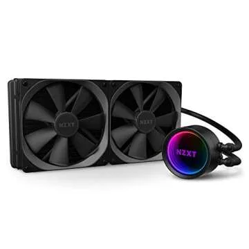 NZXT Kraken X63 280mm - RL-KRX63-01 - AIO RGB CPU Liquid Cooler - Rotating Infinity Mirror Design - Improved Pump - Powered By CAM V4 - RGB Connector - Aer P 140mm Radiator Fans,Black,Kraken X Gen 3