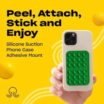 OCTOBUDDY - Silicone Suction Phone Case Adhesive Mount - Hands-Free, Strong Grip Holder for Selfies ...