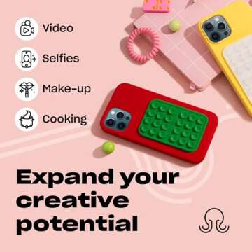 OCTOBUDDY Adhesive Mount for Secure Selfies & Videos