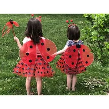 Danballto Ladybug Costume for Girls | Tutu Wings Set
