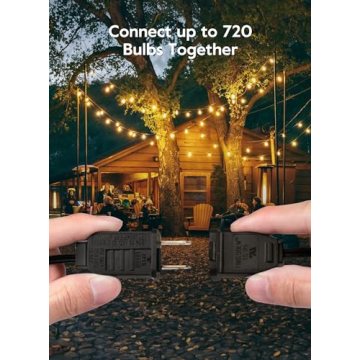 Brightown 50ft Dimmable Outdoor String Lights for Patio