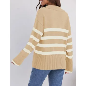 Stylish ZESICA Women's Khaki Winter Sweater for Cozy Days