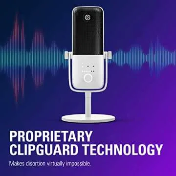 Elgato Wave:3 White - Premium Studio Quality USB Condenser Microphone for Streaming, Podcast, Gaming and Home Office, Free Mixer Software, Anti-Distortion, Plug ’n Play, for Mac, PC