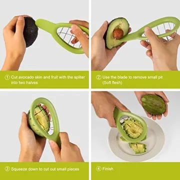 Versatile Stainless Steel Avocado Slicer and Peeler Tool