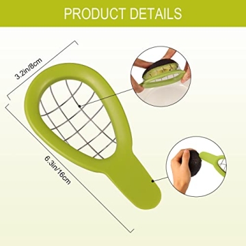Versatile Stainless Steel Avocado Slicer and Peeler Tool
