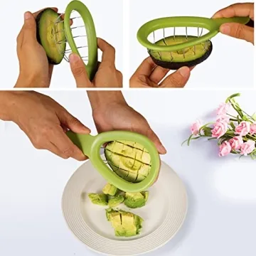 Versatile Stainless Steel Avocado Slicer and Peeler Tool