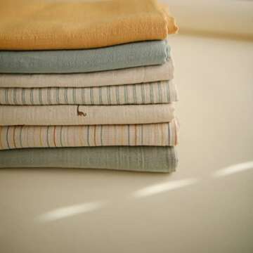 mushie Muslin Baby Swaddle Blanket | 100% Organic Cotton (Sage Stripe)