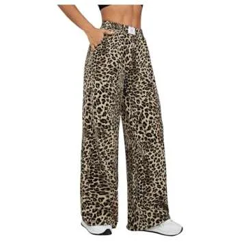 Milumia Leopard Print Wide Leg Pants for Stylish Comfort